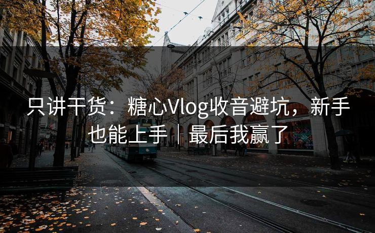 只讲干货：糖心Vlog收音避坑，新手也能上手｜最后我赢了
